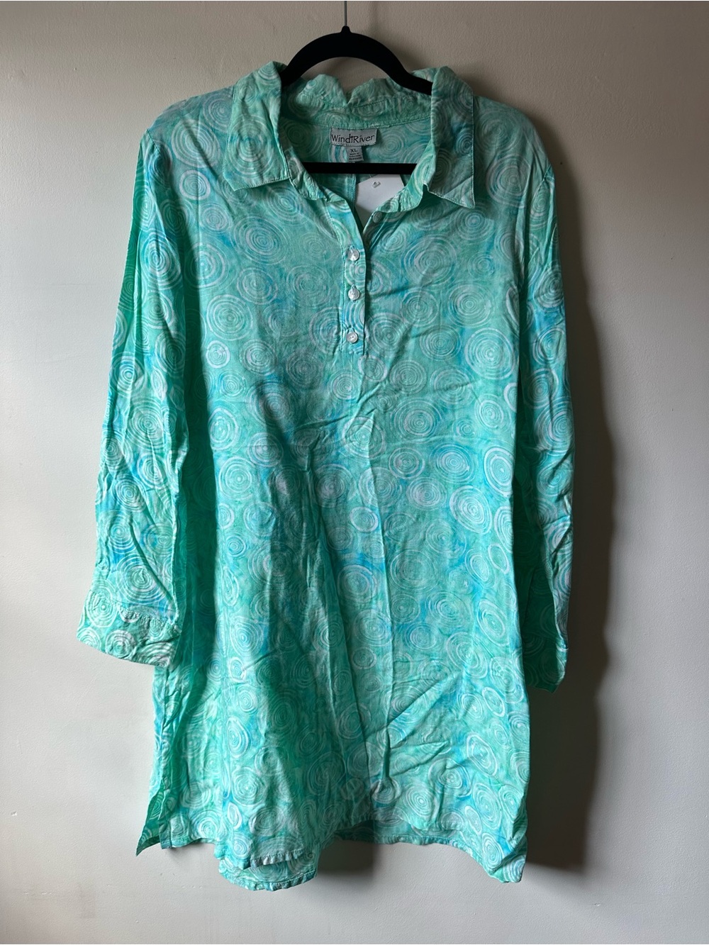✨5/$25 NWT WindiRiver Teal Rayon Shift Dress